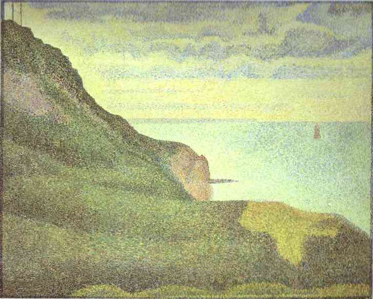 Port-en-bessin, les grues et la percee. 1888  by Georges Seurat Oil Painting reproduction