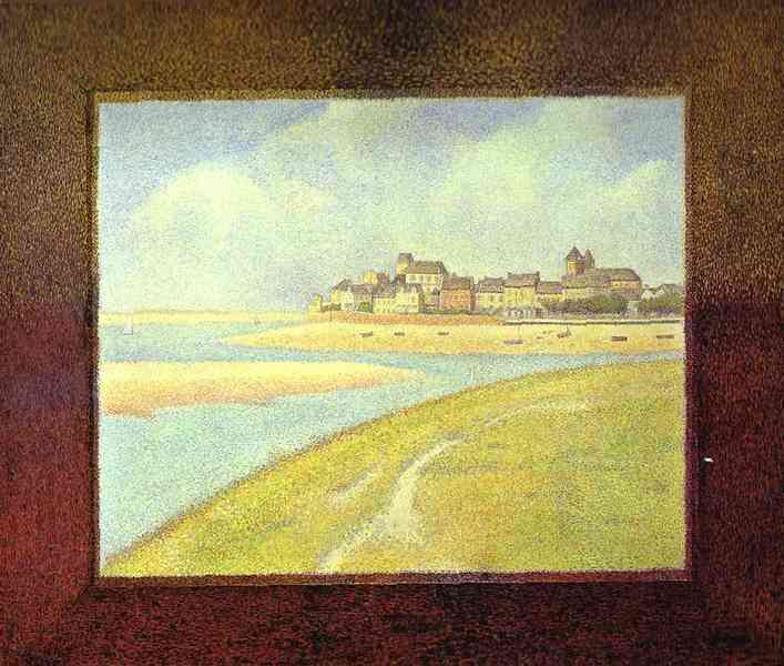 View of Crotoy, the Hill. 1889   by Georges Seurat Oil Painting reproduction