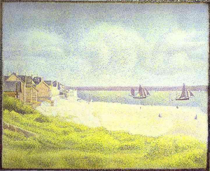 View of Crotoy, the Valley. 1889  by Georges Seurat Oil Painting reproduction