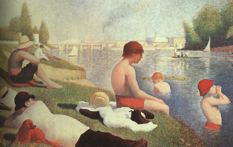 Bathing at Asnièrs, approx. 1884 by Georges Seurat Oil Painting reproduction
