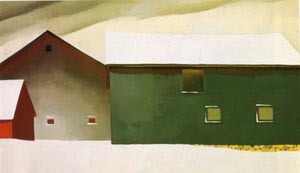Barn with Snow 1934 by Georgia O'Keeffe Oil Painting reproduction