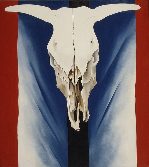 Cow's Skull, Red White & Blue 1931 by Georgia O'Keeffe Oil Painting reproduction