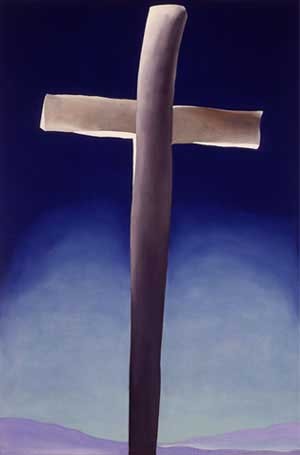 Grey Cross with Blue  by Georgia O'Keeffe Oil Painting reproduction