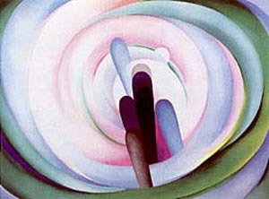 Grey,Blue and Black -Pink Circle 1929 by Georgia O'Keeffe Oil Painting reproduction