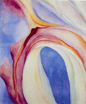 Music - Pink and Blue II by Georgia O'Keeffe Oil Painting reproduction