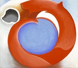 Goat's Horn with Red by Georgia O'Keeffe Oil Painting reproduction