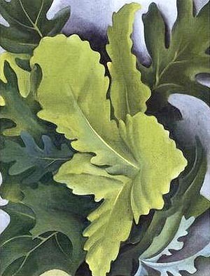 Green Oak Leaves by Georgia O'Keeffe Oil Painting reproduction