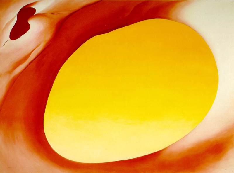 Pelvis Series - Red with Yellow  1945 by Georgia O'Keeffe Oil Painting reproduction