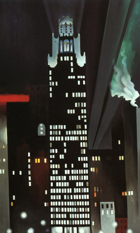 The Radiator Building at Night- New York, 1927 by Georgia O'Keeffe Oil Painting reproduction