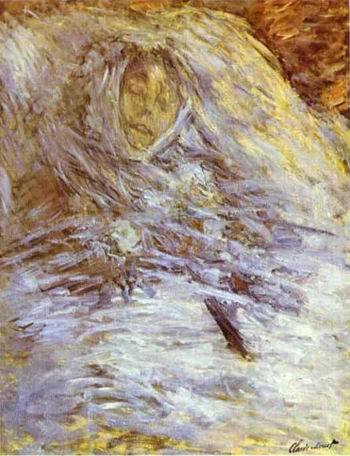 Camille Monet on Her Deathbed. 1879  by  Claude Monet Oil Painting reproduction