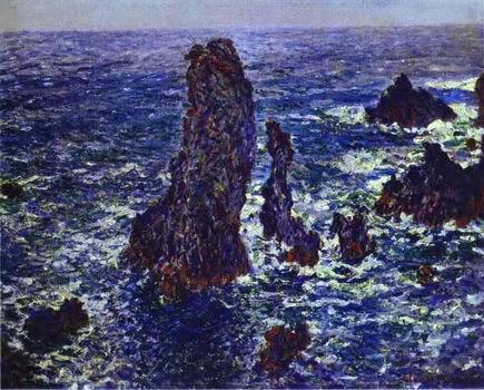 Cliffs at Belle-Ile. 1886 by  Claude Monet Oil Painting reproduction
