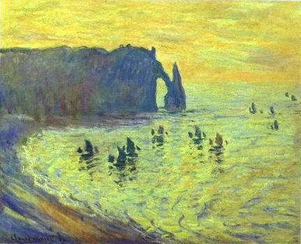 Cliffs at Etretat. 1886. by Claude Monet Oil Painting reproduction