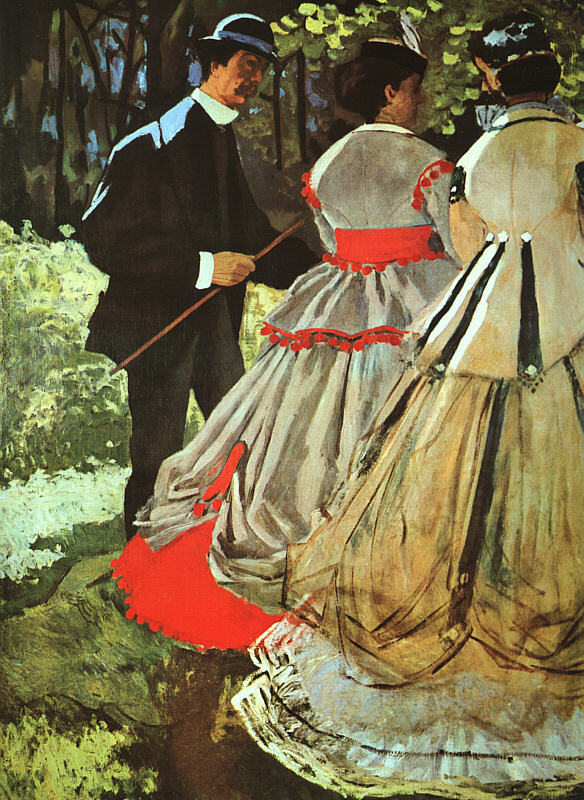Le Dejeuner sur l'Herbe (The Picnic), detail, 1865 by  Claude Monet Oil Painting reproduction