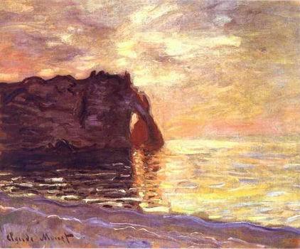 Etretat. The End of the Day. 1885. by  Claude Monet Oil Painting reproduction