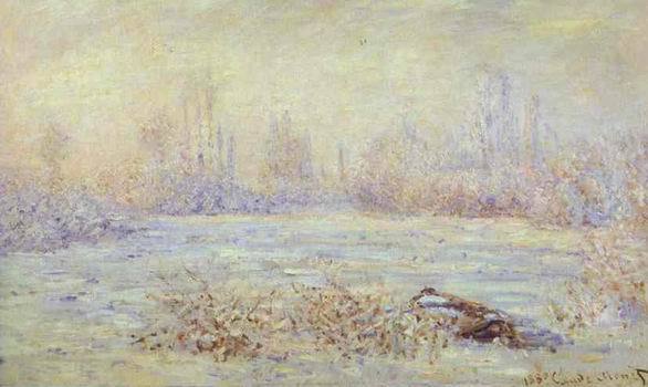 Hoarfrost, near Vétheuil. 1880 by   Claude Monet Oil Painting reproduction
