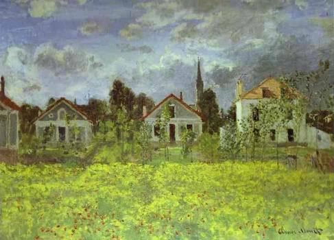 Houses at Argenteuil. 1891 by   Claude Monet Oil Painting reproduction