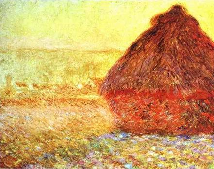 Haystack at the Sunset near Giverny. 1891 by   Claude Monet Oil Painting reproduction