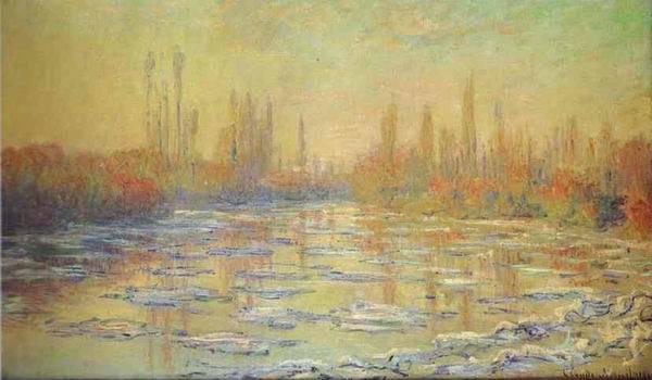 Ice Thawing on the Seine (The Ice Blocks near Vétheuil). 1880by   Claude Monet Oil Painting reproduction