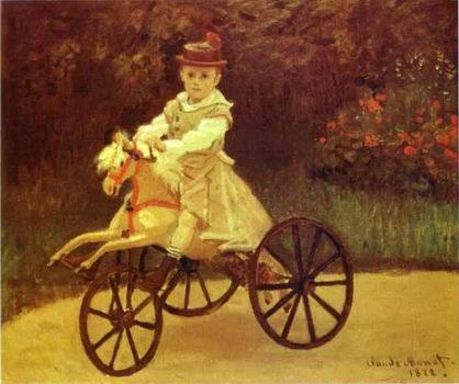 Jean Monet on a Mechanical Horse. 1872 by   Claude Monet Oil Painting reproduction