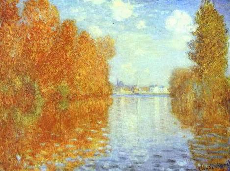 Autumn at Argenteuil. 1873 by  Claude Monet Oil Painting reproduction