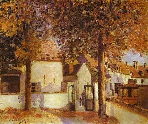 View in Moret (rue des Fosses). 1892  by Alfred Sisley Oil Painting reproduction