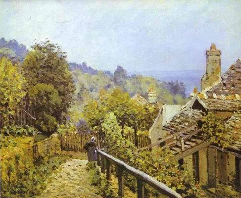 Sentier de la Mi-cote, Louveciennes. 1873 by Alfred Sisley Oil Painting reproduction