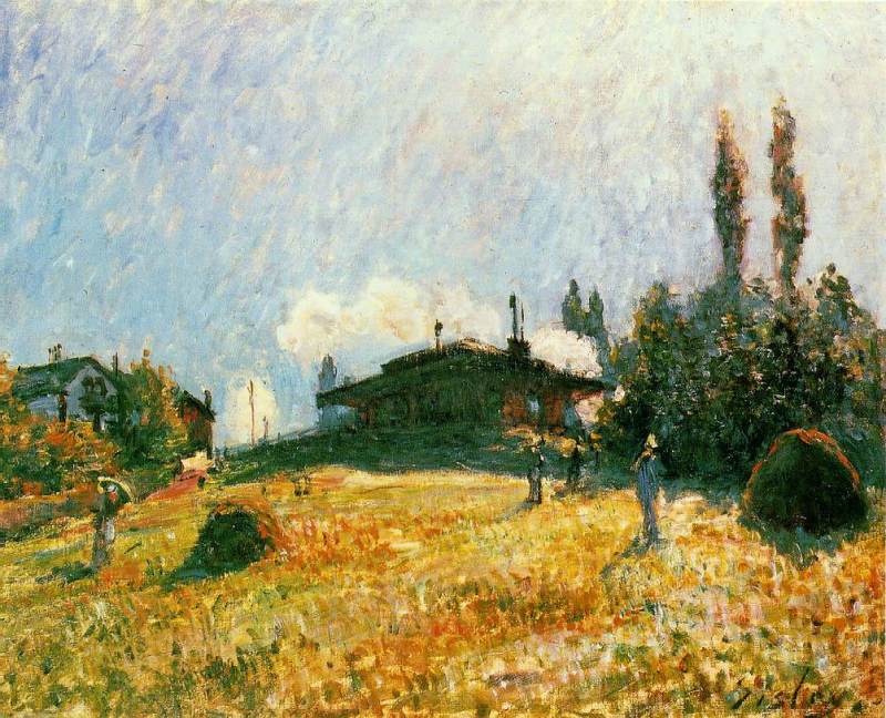 Station at Sevres    c. 1879  by Alfred Sisley Oil Painting reproduction