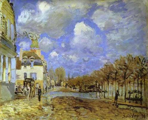 Flood at Port-Marly. 1876 by Alfred Sisley Oil Painting reproduction