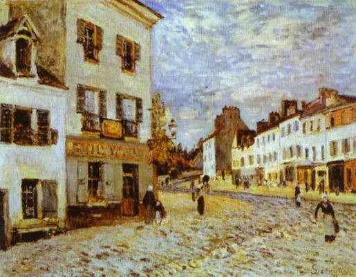 Market Place at Marly. 1876  by Alfred Sisley Oil Painting reproduction