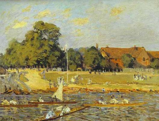 Regatta at Hampton Court. 1874  by Alfred Sisley Oil Painting reproduction