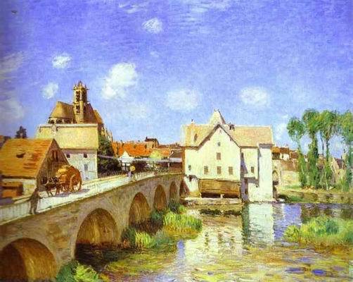 The Bridge at Moret. 1893  by Alfred Sisley Oil Painting reproduction