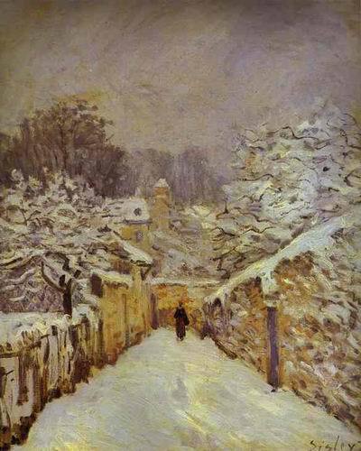 Snow at Louveciennes. 1875 by Alfred Sisley Oil Painting reproduction