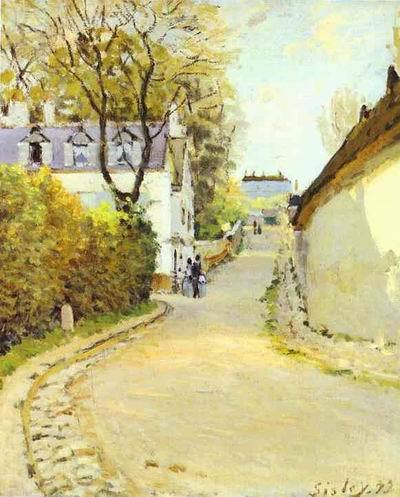 Rue de la Princesse, Louveciennes (formerly Street in Ville d'Avray). 1873  by Alfred Sisley Oil Painting reproduction
