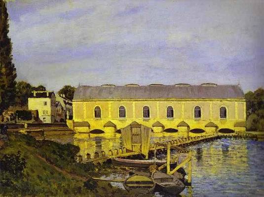 The Machine at Marly. 1873  by Alfred Sisley Oil Painting reproduction