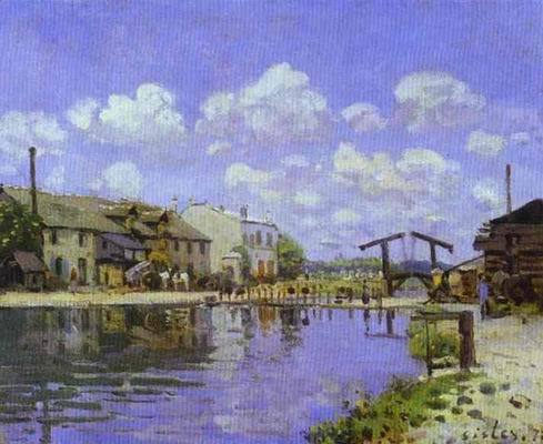 The Saint-Martin Canal. 1872 by Alfred Sisley Oil Painting reproduction
