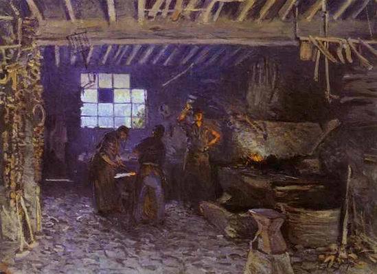 The Forge at Marly le Roi (Yvelines). 1875 by Alfred Sisley Oil Painting reproduction