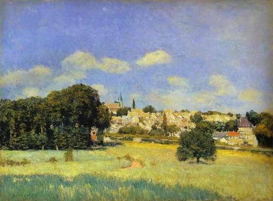 View of Marly le Roi Sunshine (formerly View of St-Cloud). 1876 by Alfred Sisley Oil Painting reproduction