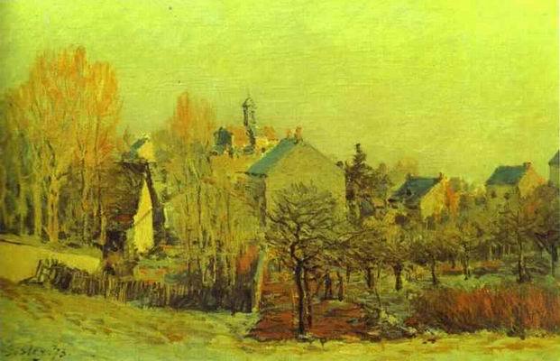 Frost in Louveciennes. 1873 by Alfred Sisley Oil Painting reproduction