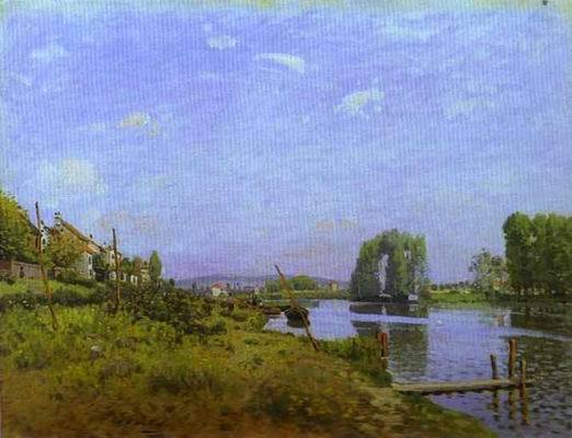 The Island of Saint Denis. 1 by Alfred Sisley Oil Painting reproduction