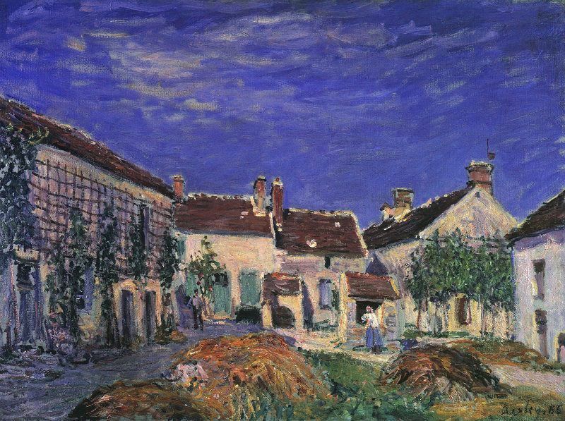 Farmyard near Sablons, 1885   by Alfred Sisley Oil Painting reproduction