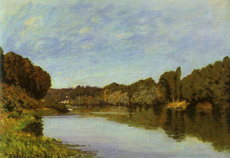 The Seine at Bougival, 1873 by Alfred Sisley Oil Painting reproduction