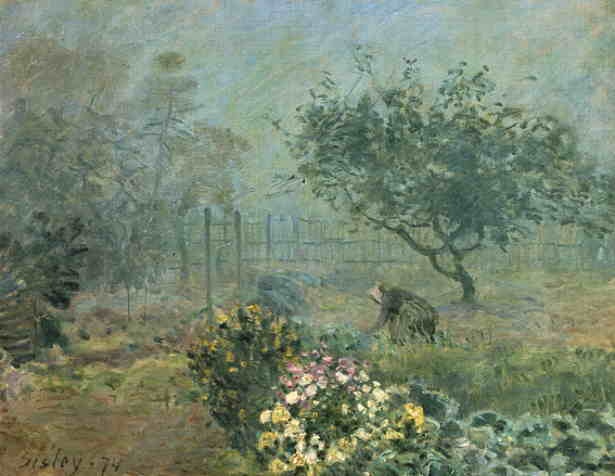Misty Morning   1874  by Alfred Sisley Oil Painting reproduction