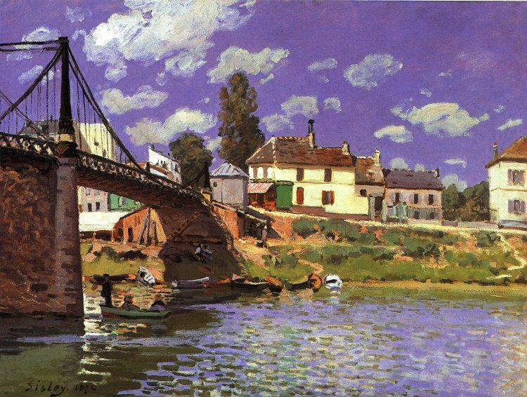 The Bridge at Villeneuve la Garenne, 1872   by Alfred Sisley Oil Painting reproduction