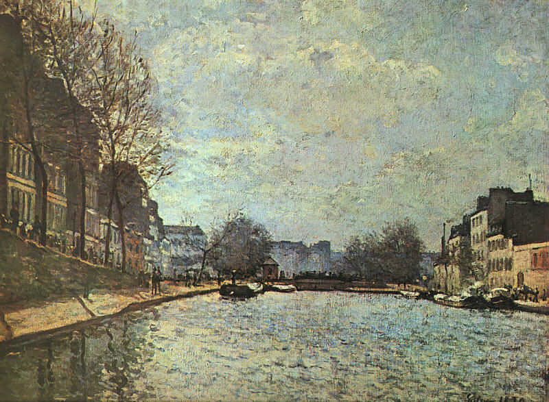 The St. Martin Canal, 1870  by Alfred Sisley Oil Painting reproduction