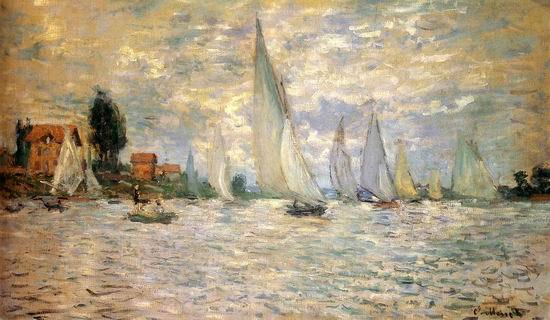 Regattas at Argenteuil  by  Claude Monet Oil Painting reproduction