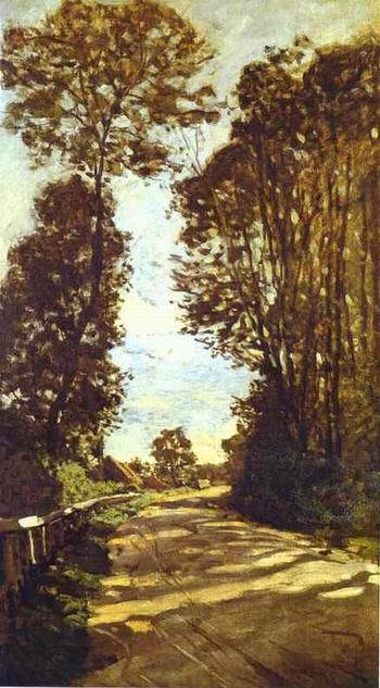 Road to the  Saint-Siméon  Farm. 1864 by  Claude Monet Oil Painting reproduction