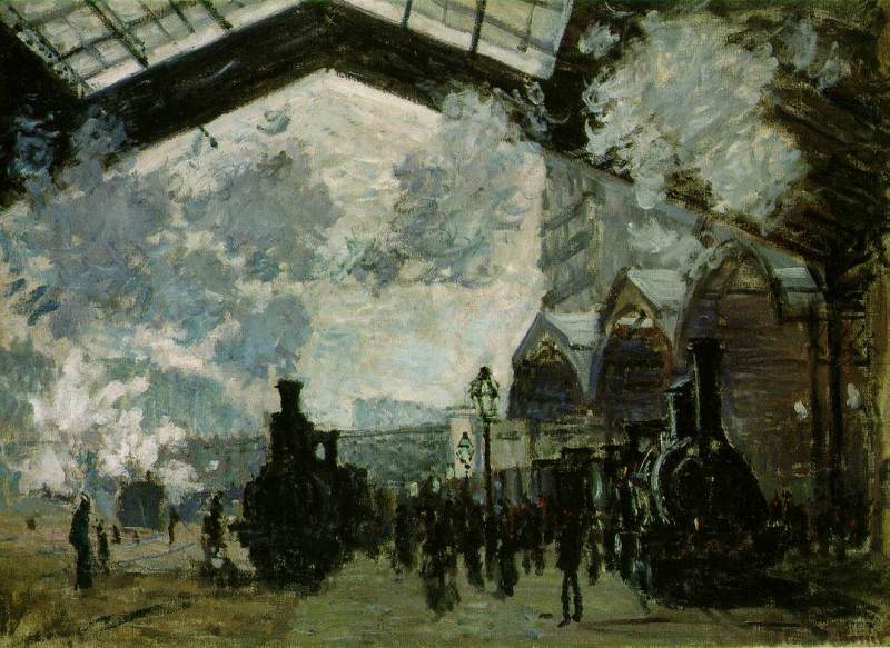 Saint-Lazare Station   1877  by  Claude Monet Oil Painting reproduction
