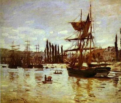  Ships at Rouen. 1872  by  Claude Monet Oil Painting reproduction