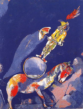 Clown on a Horse1927  by Marc Chagall Oil Painting reproduction