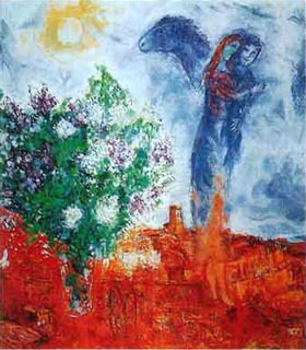 Couple au Dessus de St. Paul  by Marc Chagall Oil Painting reproduction